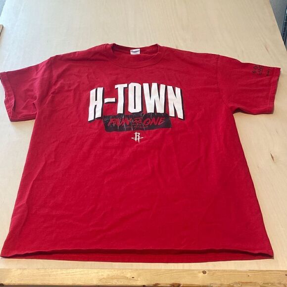 HOUSTON ROCKETS Run As One 2018 Playoff Shirt Adult XL Travis Scott Round 2-Game - Picture 1 of 6